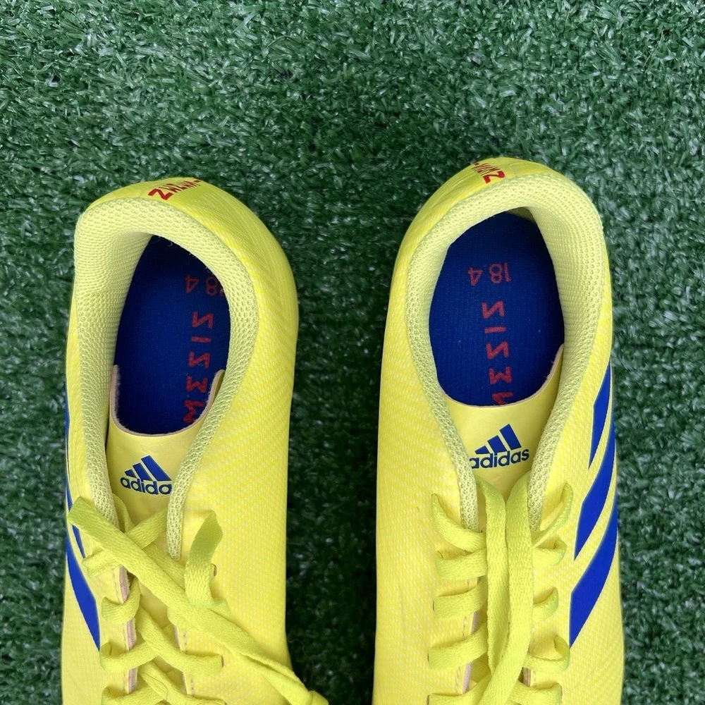 adidas Nemeziz 18.4 FxG Soccer Cleats  Mens 6 Solar Yellow / Blue Futbol‎ Boots